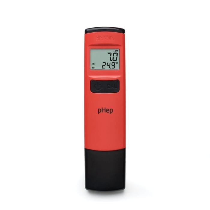 pHep Waterproof Pocket pH Tester with 0.1 pH Resolution - Hanna Ph Meter HI98107