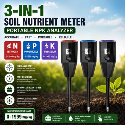 3-in-1 Soil Nutrient Meter- Portable NPK Analyzer