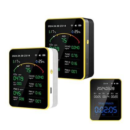 Digital Air Quality Monitor Co2 Detector Gas Analyzers 15 in 1